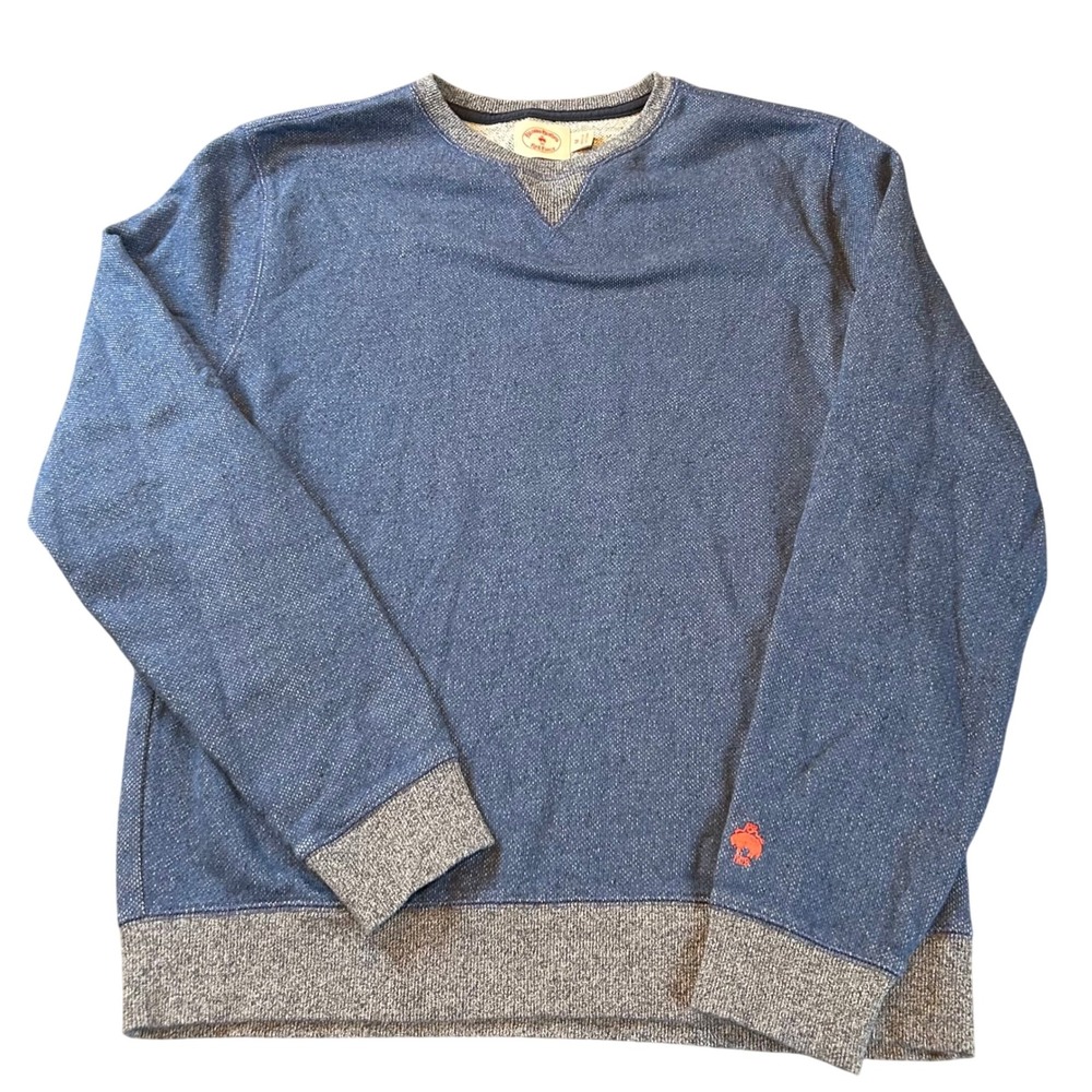 Brooks Brothers Red‎ Fleece Mens Blue Heathered Crewneck Sweatshirt Size M